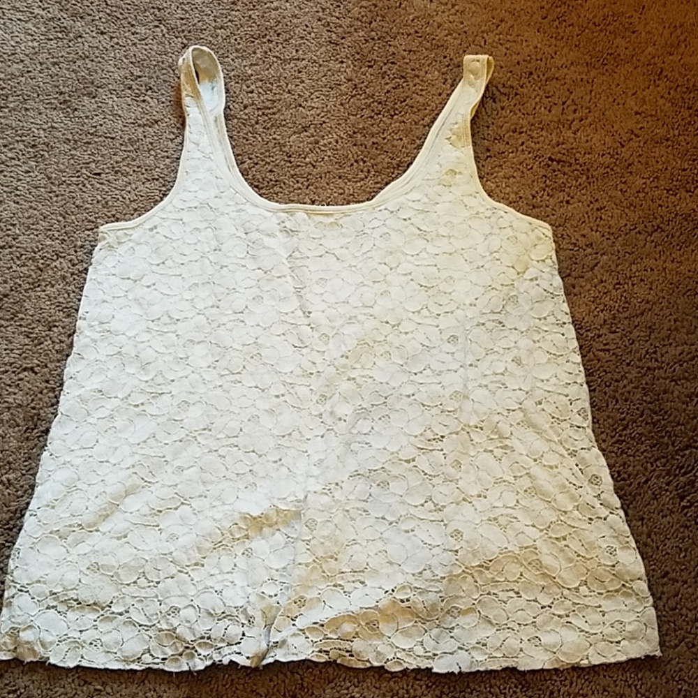White lacey tank top